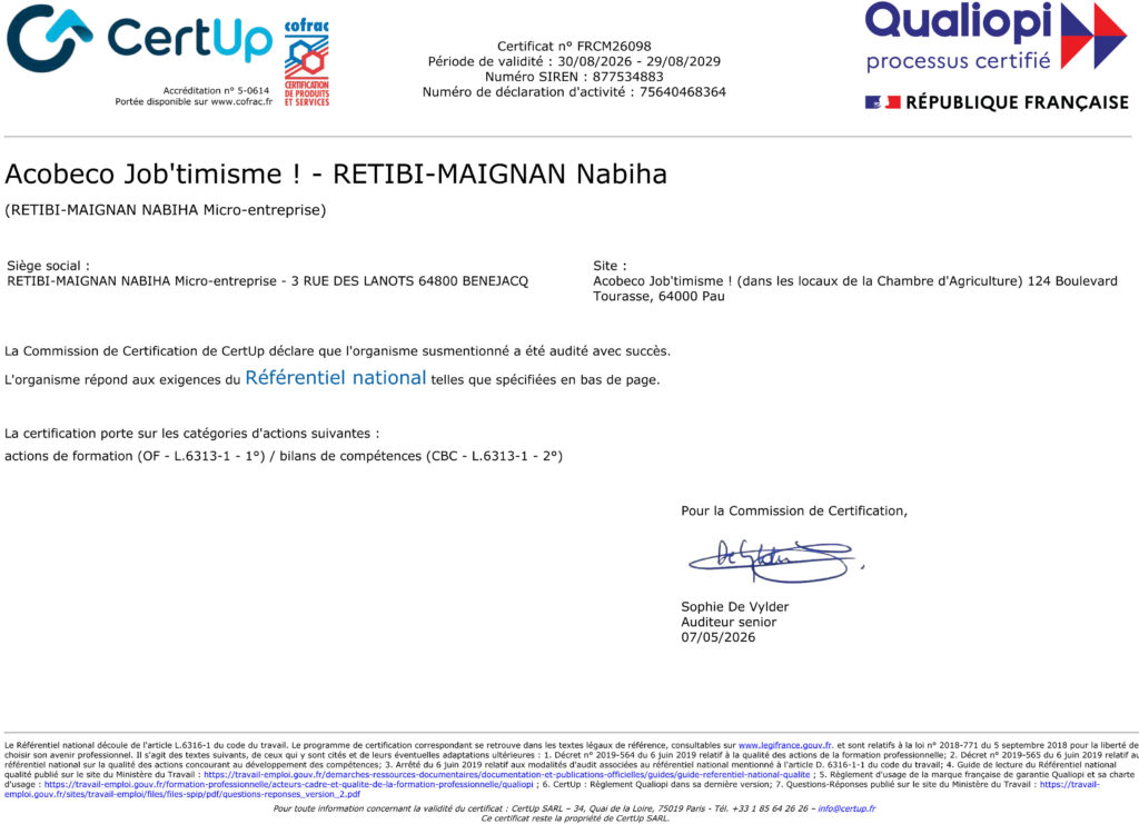 certificat qualiopi